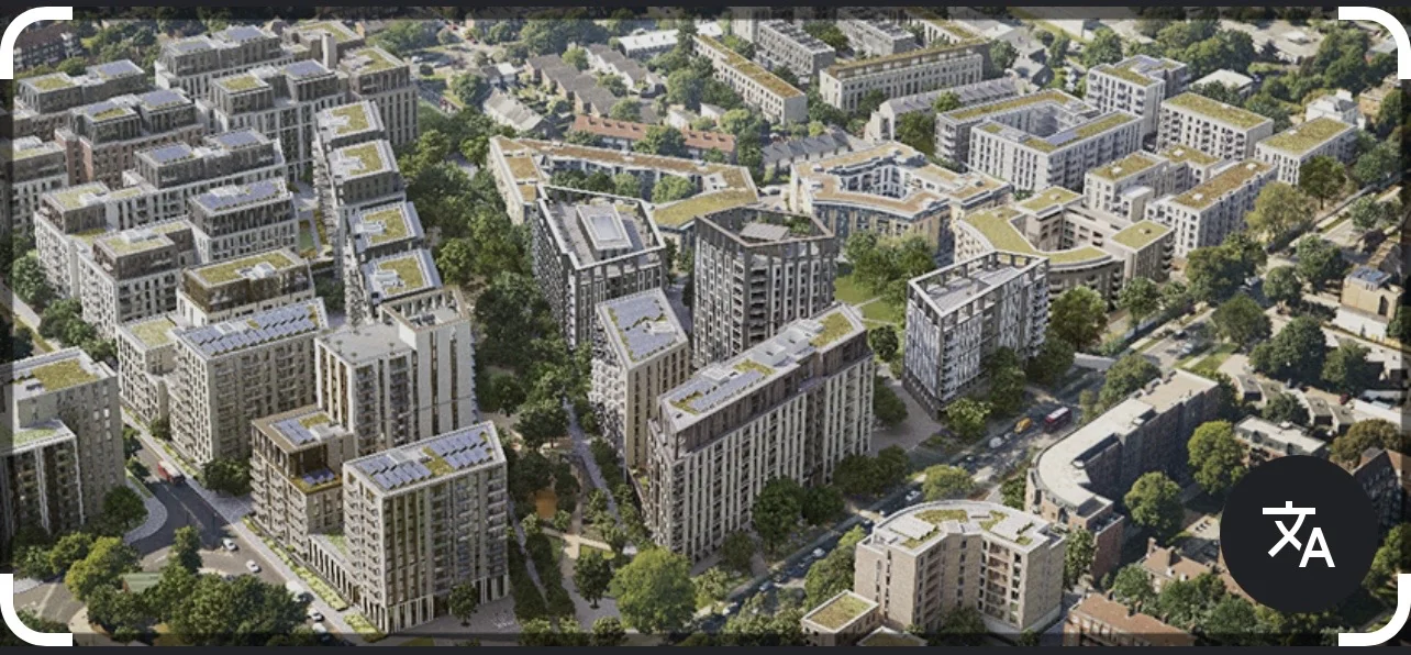 Clapham Park regeneration masterplan view